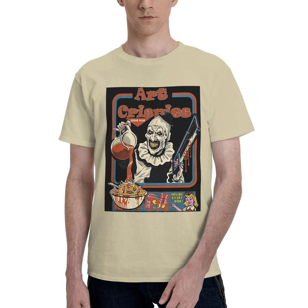 Crispies Terrifier 100 Cotton TShirt Mens Fashion T Shirts Men ONeck Short Sleeve S6XL
