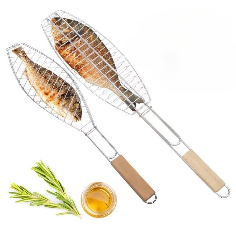 Roasting Fish Grilling Basket Camping Equipment Vegetable Heat-proof Folding DIY Bbq Outdoor Grill Grate Portable Barbecue Tools