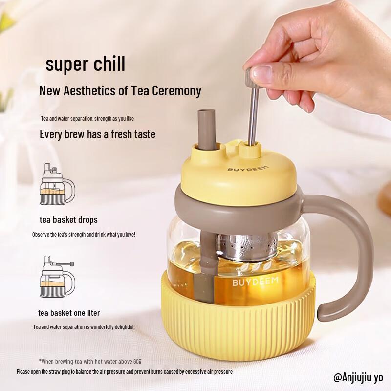 Buydeem Portable Glass Tea Tumbler