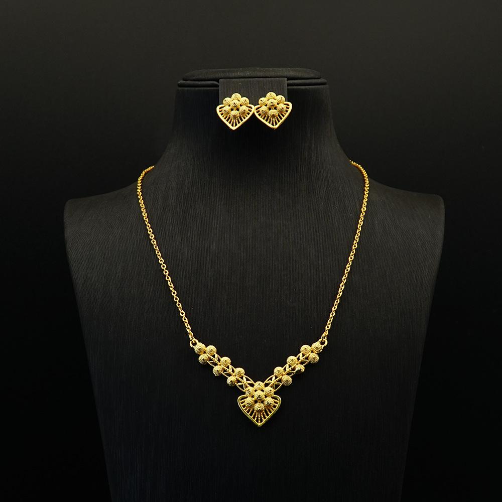 Akcesoria Styl Kolczyki Naszyjnik Zestaw Damski Mosiądz Pozłacany Zestaw Naszyjnik Kolczyki Biżuteria Modowa