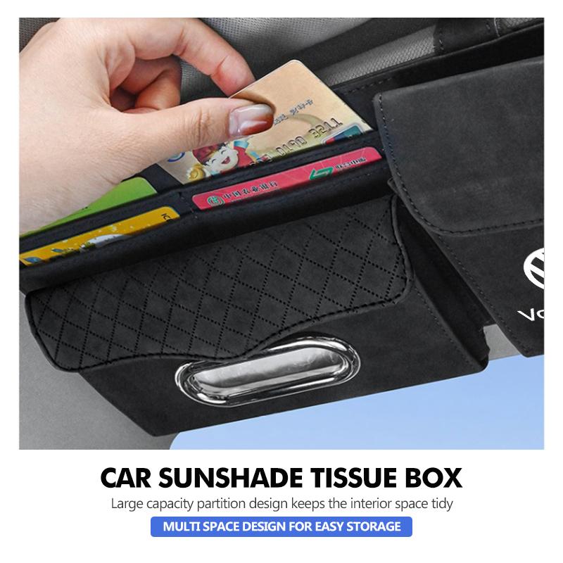 Car Accessories Sunvisor Tissue Box Paper Towel Storage Holder For Volkswagen VW Polo Jetta Sagitar Magotan Passat B5 B6 B7 CC zg8