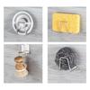 Portaspugne in Acciaio Inossidabile per Lavello da Cucina Senza Foratura Adesivo Organizer per Lavello con Ganci per Spugne e Spazzole