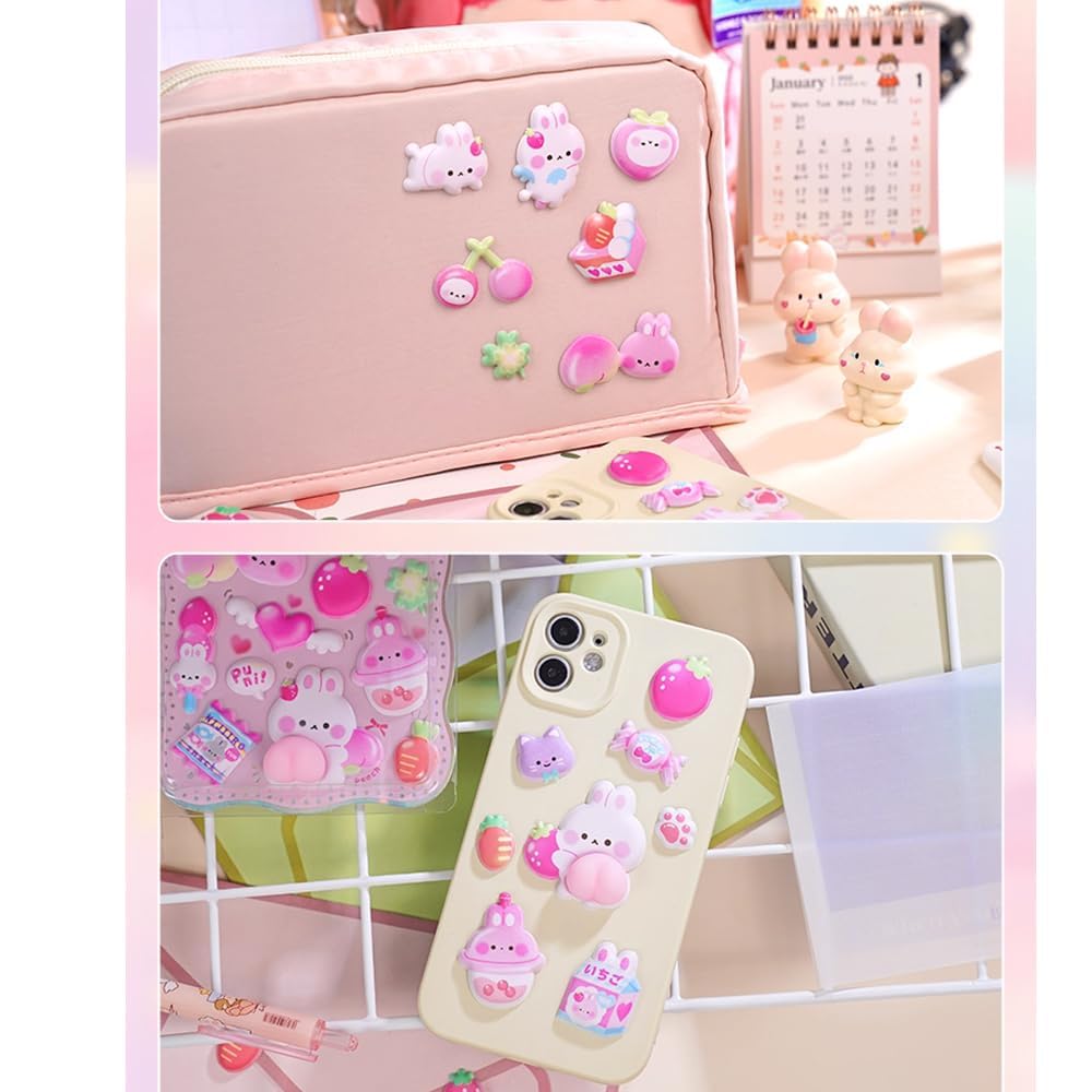 Cute Squishy Butt Animal Character 3D Cute Pop Stickers for Smartphone Diary Reward Glitter Album Decor Stickers, Cases, Stickers, Stickers, Decor,