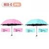 1/2PCS Portable Water Flowering Umbrella Manual Open UV Protection Sun Rain Dual Use Parasol Black Coating Creative Design