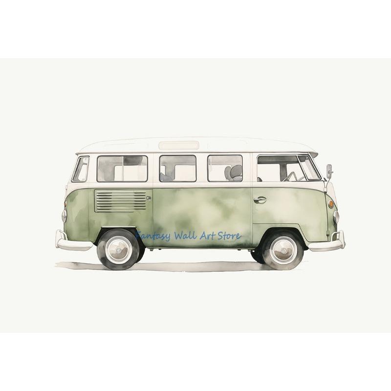 

Green Yellow Classic Cars Prints Vertical Car Poster Canvas Printing Boys Room Sage Green Classic Cars Art Decor Kids Room Decor 21cm×30cm NoFrame