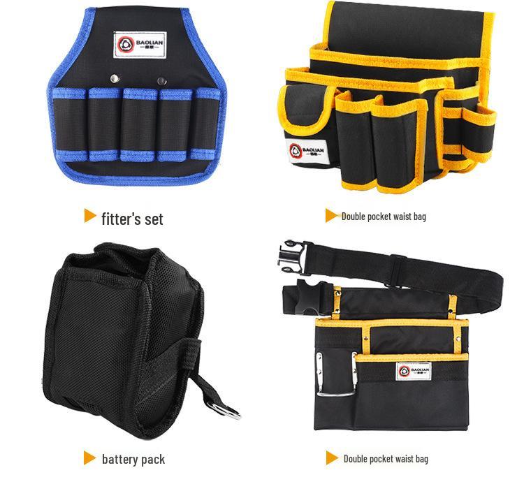 Canvas Multifunction Electrician Waist Tool Bag with Oxford Cloth