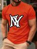 Simple Ny Logo Prints Men TShirt Cotton Summer Soft Oversized Tops ONeck Short Sleeve Comfortable T Shirt Casual Male Clothes