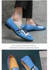 Men's Large Size Slip-on Leather Loafers - Size 48 Trendy Pull-on Driving Shoes