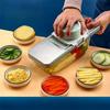 1pc Upgraded 7pcs Stainless Steel Slicing Grater Set,Interchangeable Blades, Super Efficient for Potato, Carrot,Cucumber