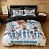 Lionel Messi Bedding Quilt Set Quilt Cover Pillowcase Home Decoration Birthday Gift (1 * duvet cover + 2 * pillowcase, without core)