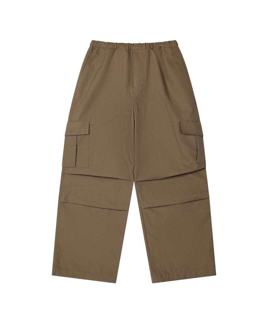Ledeoli Parachute Wide Cargo Pants [Cotton Brown]