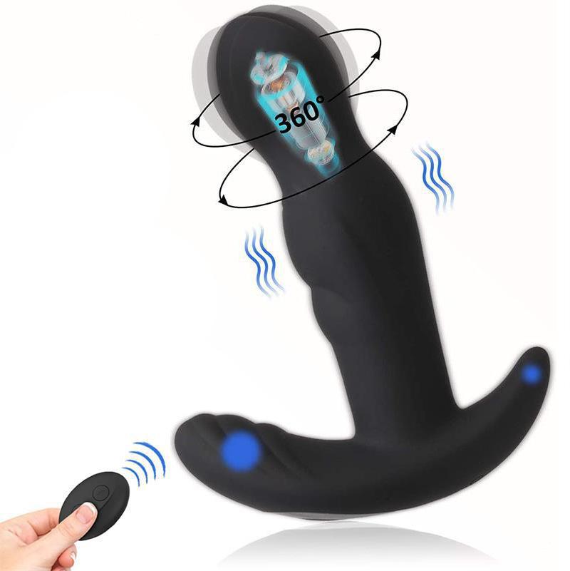 Remote Control Rotating Butt Plug for Men Prostate Massager Silicone Anal Toy Couples Adult Sex Products