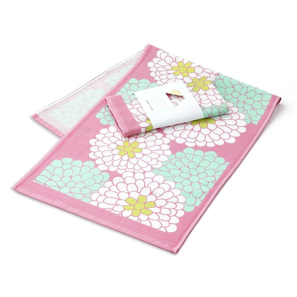 Towel Museum Tenugui Made in Ofurobi Chrysanthemum 34 x 90 Towel, Japan, Flower, Pink, 100% Cotton, Approx. cm, 23-5212090