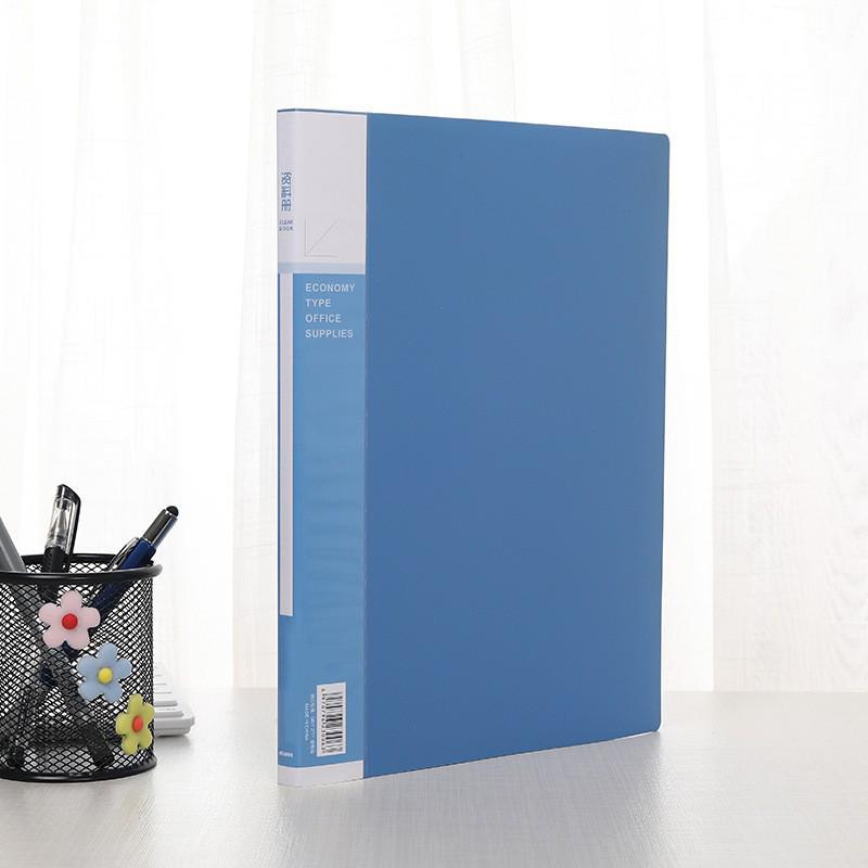 Elegant Transparent A4 File Folder Holder for Test Papers - Single & Double Clip, Thickened Office Storage.