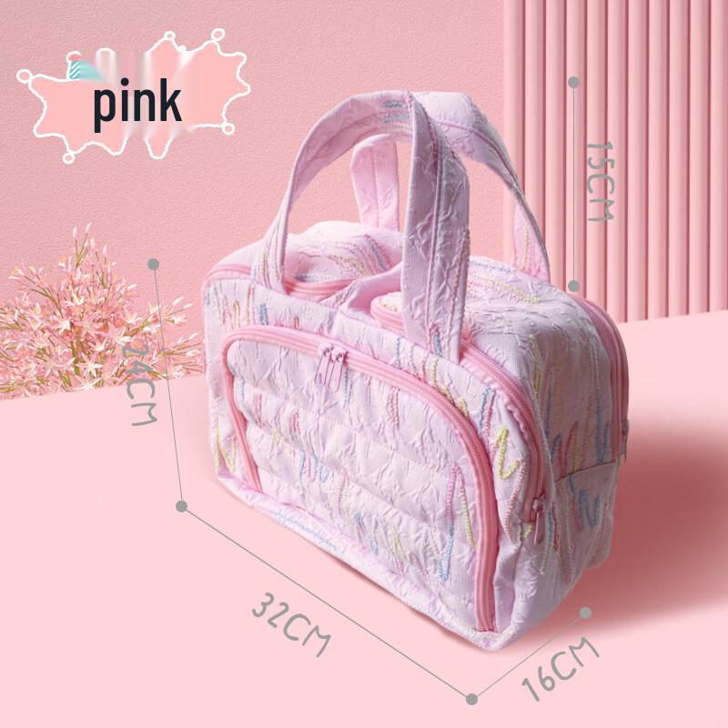 

MDNGMDNG Double Wide Opening Fluffy Makeup Bag 32x16x24cm