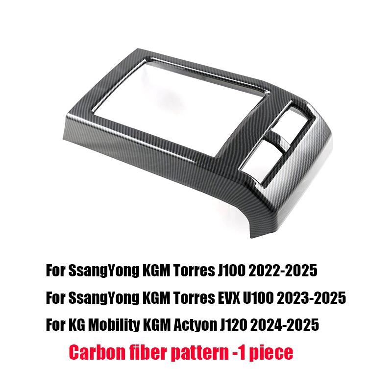 For SsangYong KGM Torres J100 EVX U100 Actyon J120 2024 2025 Rear exhaust vent decorative frame made of ABS material