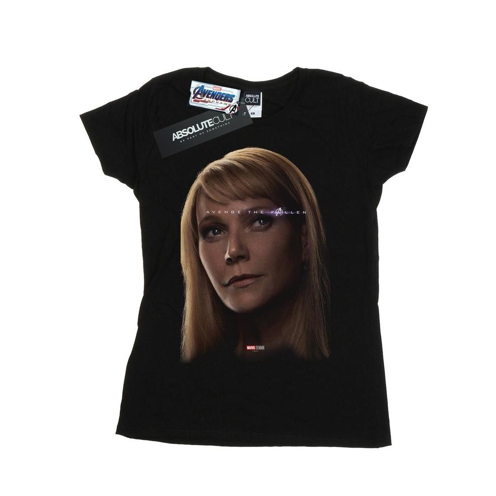 Marvel Womens/Ladies Avengers Endgame Avenge The Fallen Pepper Potts Cotton T-Shirt