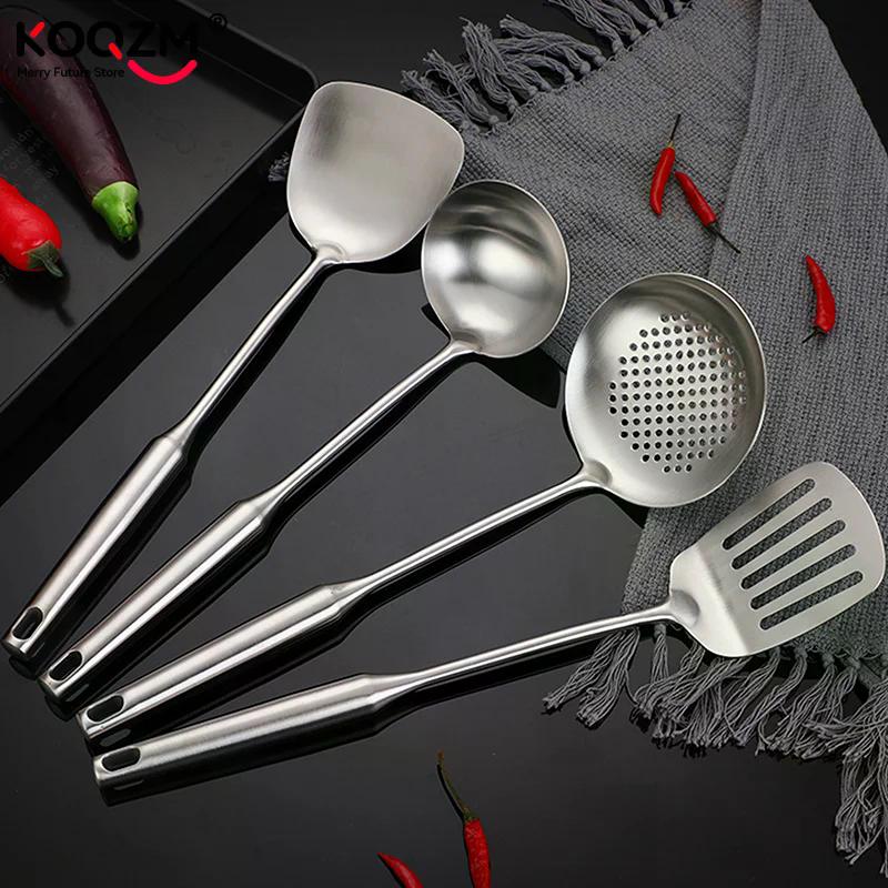 304/201 Stainless Steel Spatula And Spoon Heat Insulation Hollow Handle Cookware Kitchen Utensil For Family