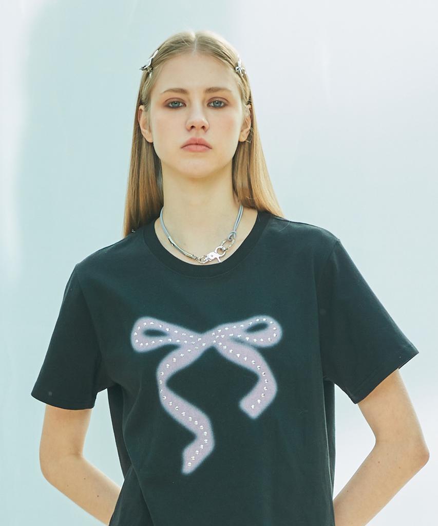 LARTIGENT L9 Ribbon T-Shirt(Black)