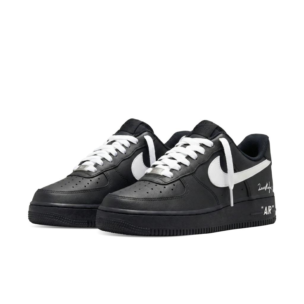 Nike Air Force 1 Slip Resistant, Abrasion Resistant, Height Increasing Low Top Skateboard Shoes Unisex Black White FZ0627-010(Team577-)