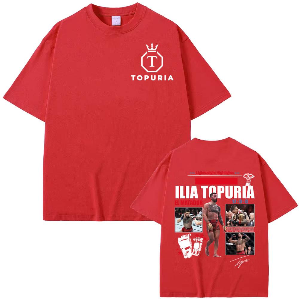 Limited El Matador Ilia Topuria Print T Shirts Mens Clothing Fashion Vintage Classic Oversized T Shirt Man Casual Loose Tshirt S