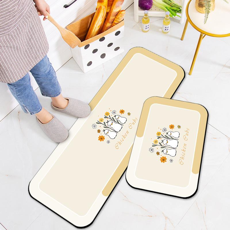 Kitchen Absorbent Non-slip Mat Anti-accelerator Floor Quick-drying Bathroom Mat Entry Bathroom Mat