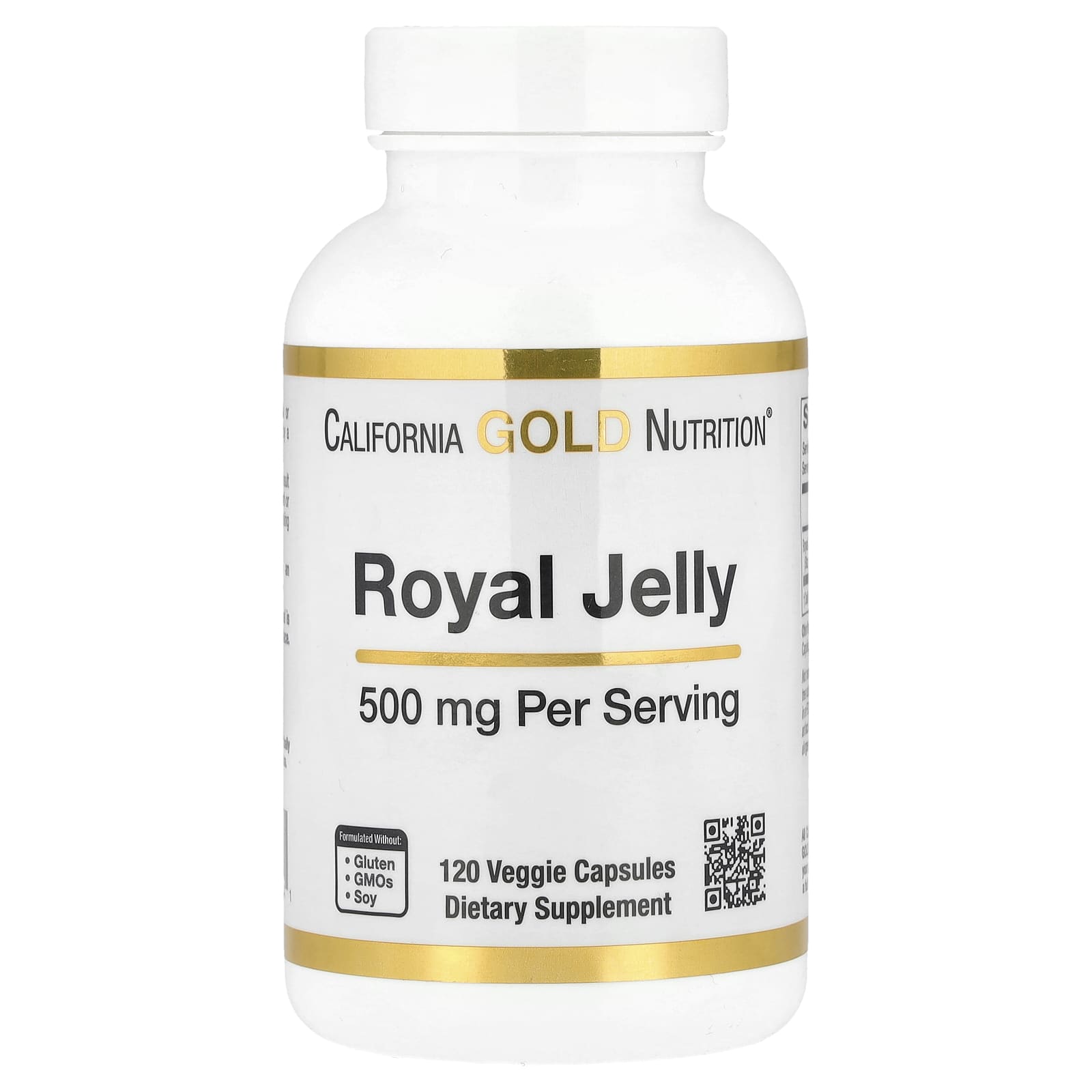 

Royal Jelly, Concentrated and Freeze-Dried, 500Mg, 120 Veggie Capsules