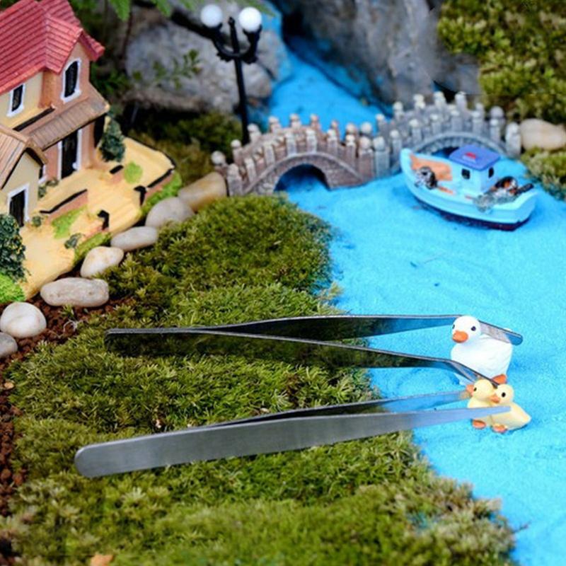 Aquarium Tweezers Pliers Fish Tank Plant Aquascape Tools Straight Curved Micro-Landscape Forceps Clip Aquatic Feeding Tongs