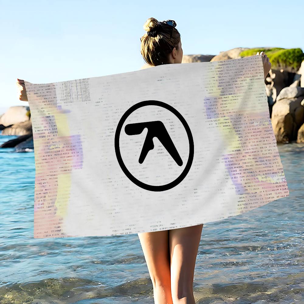 A-Aphex Twin Mikrofaser Bedrucktes Strandtuch Bergsteigen Yoga Strand Schwimmen Laufen Saugfähiges Weiches Handtuch