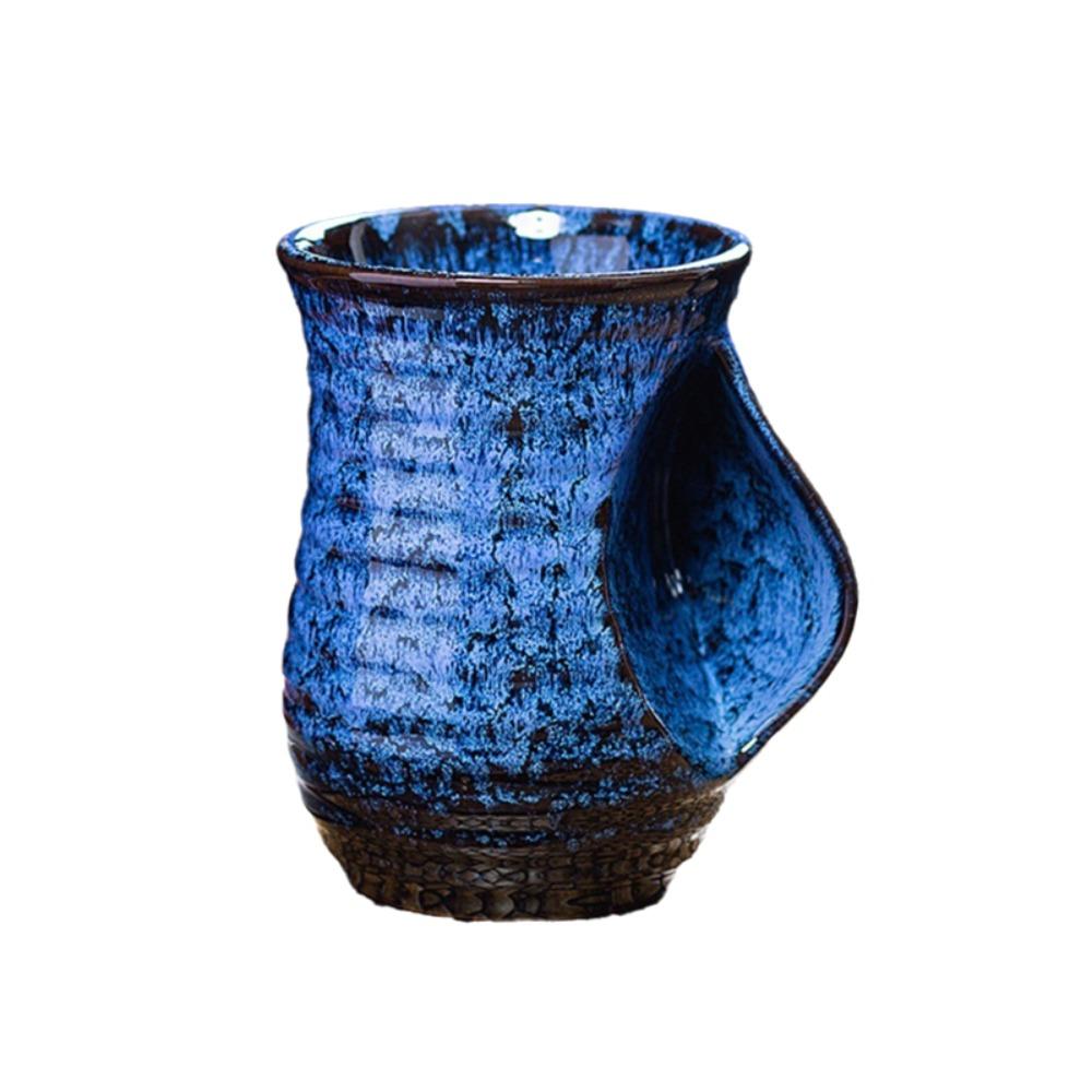 Hitzebeständige glasierte Keramiktasse Kaffeetasse Farbverlauf Ofenbecher Wasserbecher Teetasse Geschenk