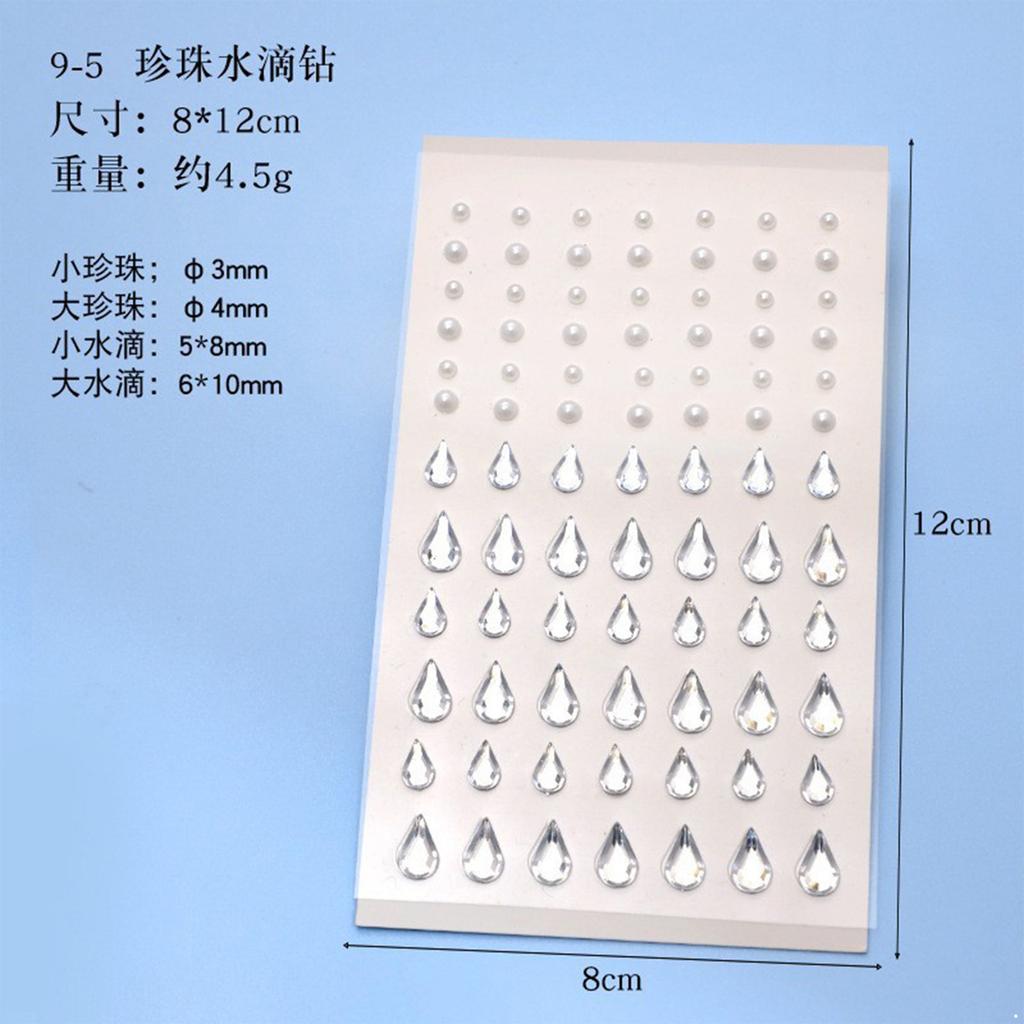 Błyszczące Kamienie na Twarz i Paznokcie Samoprzylepne Cyrkonie Kamienie Szlachetne Błyszczący Makijaż Body Art Ozdoby do Paznokci