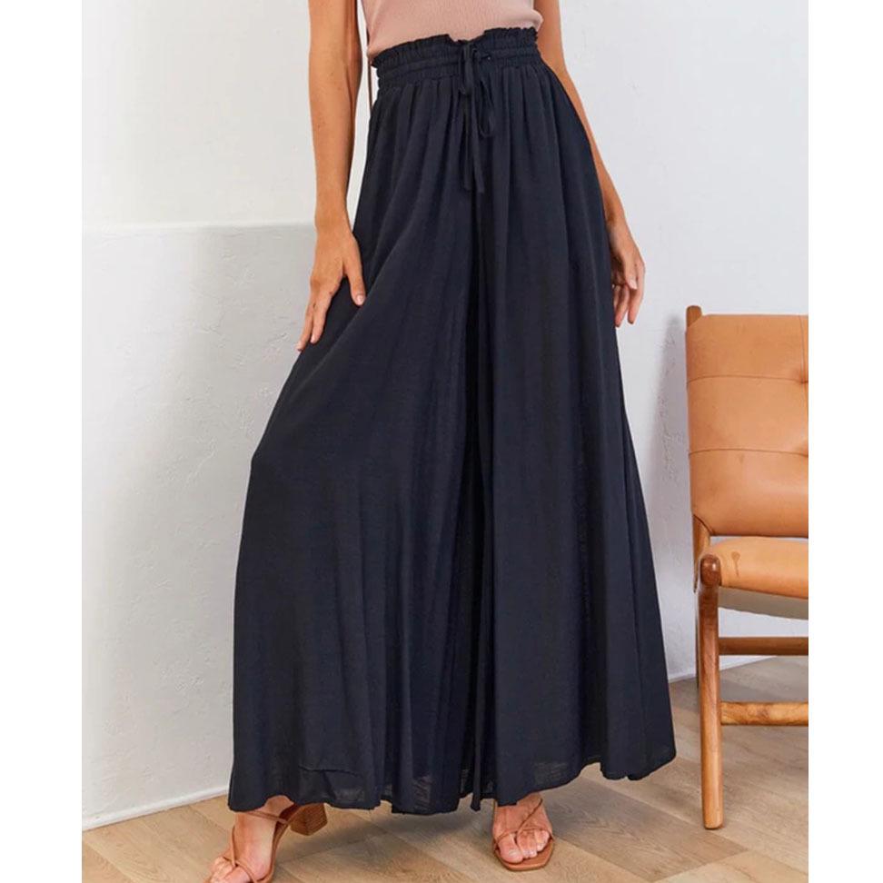 European & American Style Women's Printed Wide-Leg Casual Pants