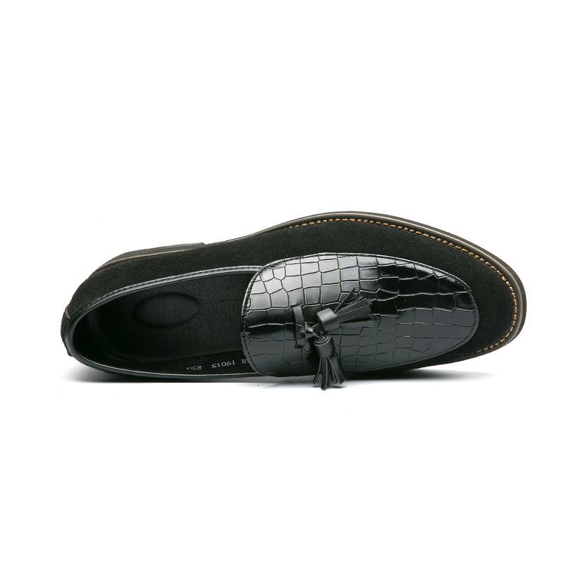 Große Größe 47 Herrenschuhe Herren Britischer Retro-Modetrend Spitzkleid Kleine Lederschuhe Fransen Spitzlederschuhe