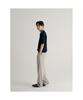 8seconds Cool Touch Textured Collar Short Sleeve Knit Navy