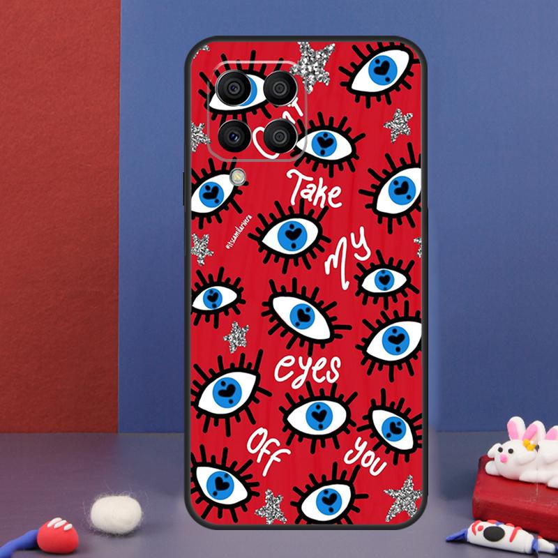 Lucky Eye Blue Evil Eye Print Case For Samsung Galaxy M31 M21 M11 M13 M54 M34 M14 M56 M36 M16 M53 M32 M52 M35 M55 M15 M06