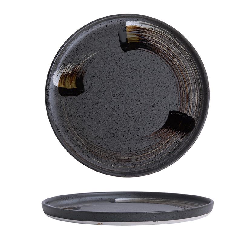 Donzhu Retro Ceramic Flat Dinner Plate