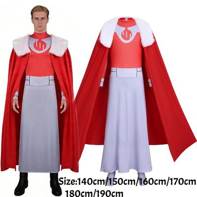 Costume da Cosplay Tuta Invincibile Thragg con Mantello Outfit da Ruolo Viltrumita per Adulti per Halloween Carnevale Travestimento