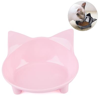 Tigela de comida de gato rosa antiderrapante tigela de alimentação multiuso para animais de estimação tigela de água para gatos tigelas de água para comida de animais de estimação copo de alimentação para animais de estimação alimentador para animais de estimação