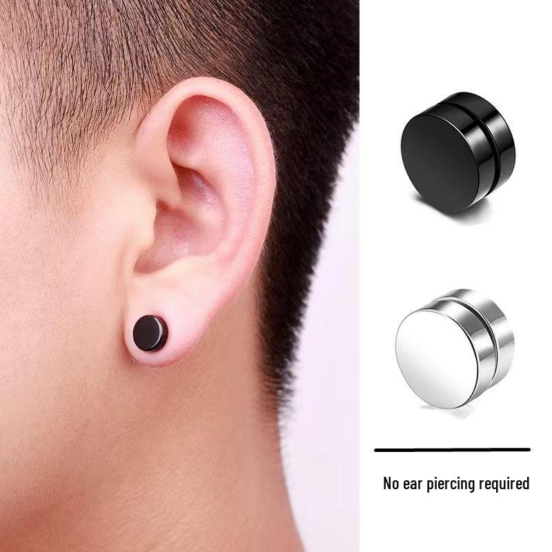 Clip-On Titanium Steel Magnetic Earrings: Stylish Jewelry for Non-Pierced Ears