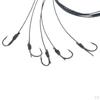 PE Fishing Wire and 5pcs String Rigs Baits Hook