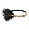 Headwear Feather Flapper Headband Rhinestone Party Headpiece Women Hairband  Carnival