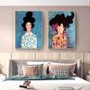 Abstract Style Girl Portrait Canvas Paintings Modern Figure Posters Prints Wall Art Pictures for Living Room Bedroom Home Decor
