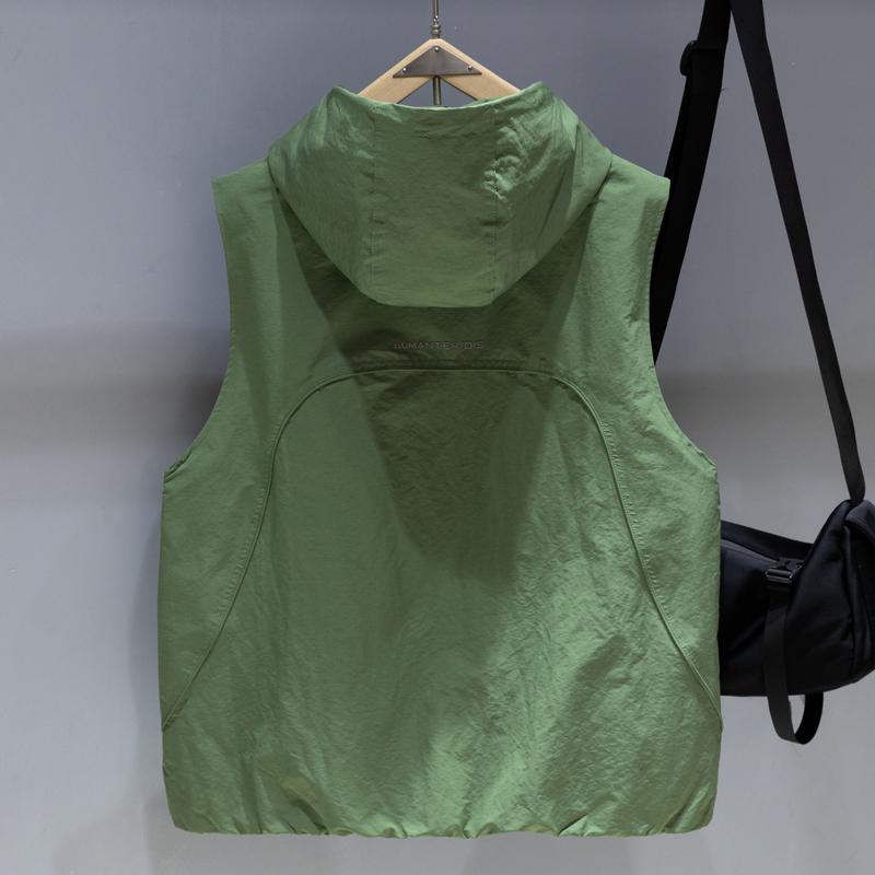 Unisex Lightweight Hooded Vest, Breathable Mesh Lined Casual Outdoor Gilet (M-2XL)