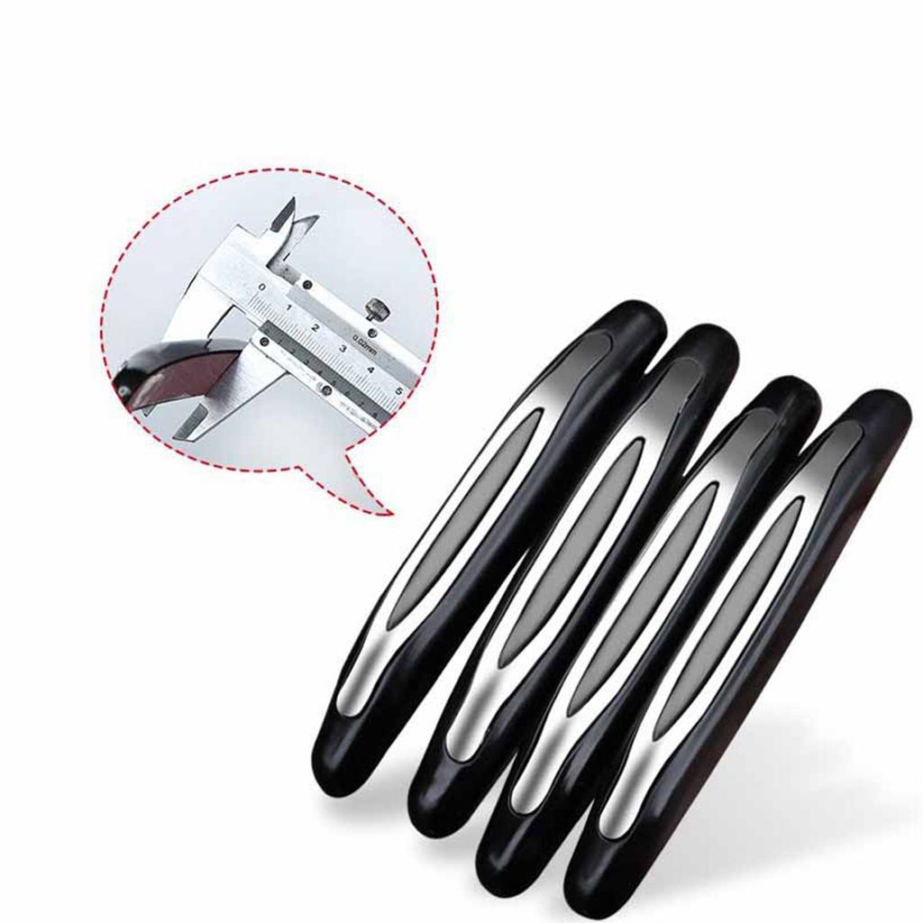 4 Stück 110x15mm Autotürkantenschutz Zierleiste Stoß Kratzschutz Dekorative PVC-Leiste Schwarz für Auto Limousine LKW SUV