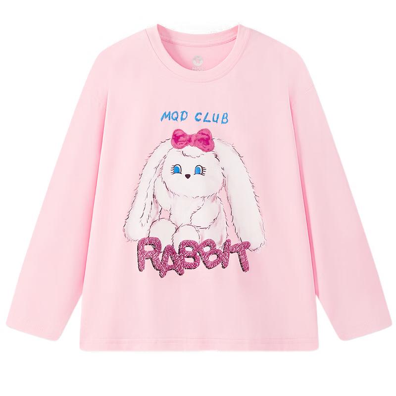 MQD Girls' Cute Rabbit Long Sleeve T-Shirt