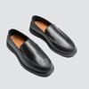 Handmade Men’s Black Leather Loafers – Genuine Full-Grain Leather Upper & Lining – Classic Slip-On Dress Shoes with TPU Sole