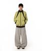 BOUNDARY Curved Cut Long Training Pants [Gray]