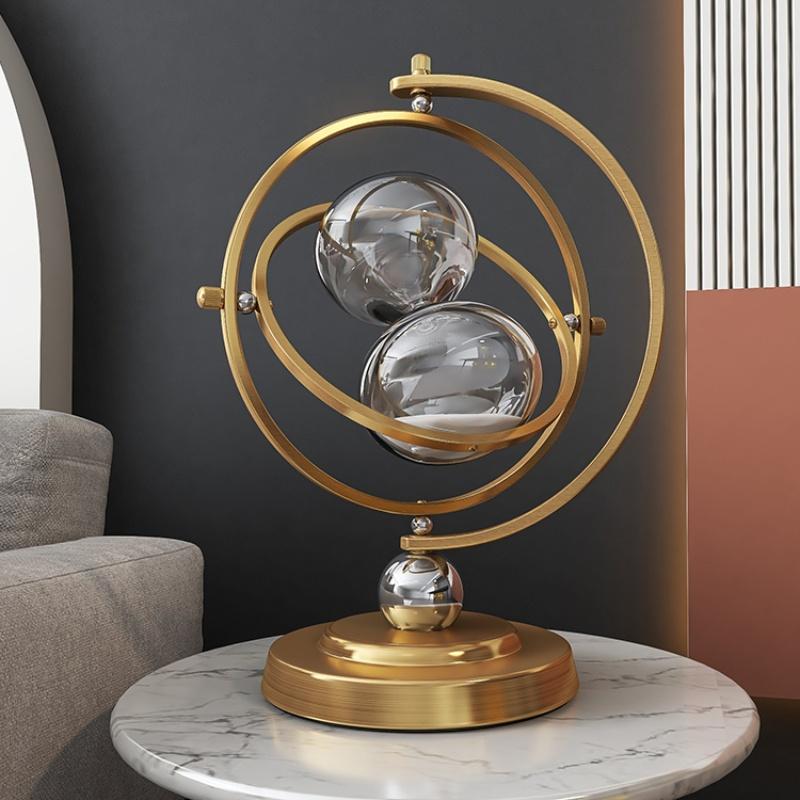Clepsidră cu 1 oră, glob, cronometru, alamă, nisip, ceas, clepsidră vintage, timp, decor desktop, living room, decorare, ornament pentru casă
