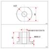 Metal Drill Sleeve with Gray Treatment Thread M20x1 5