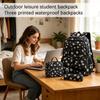 3-Piece Backpack Set with Printed Design for Travel, Outdoor and School
